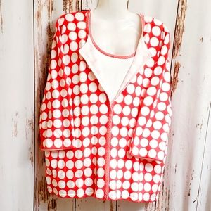 C J Banks 2 pc set Pink and white set Like NEW Large